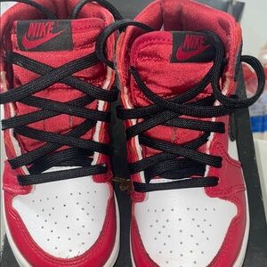 Nike Kids Red and White Sneakers